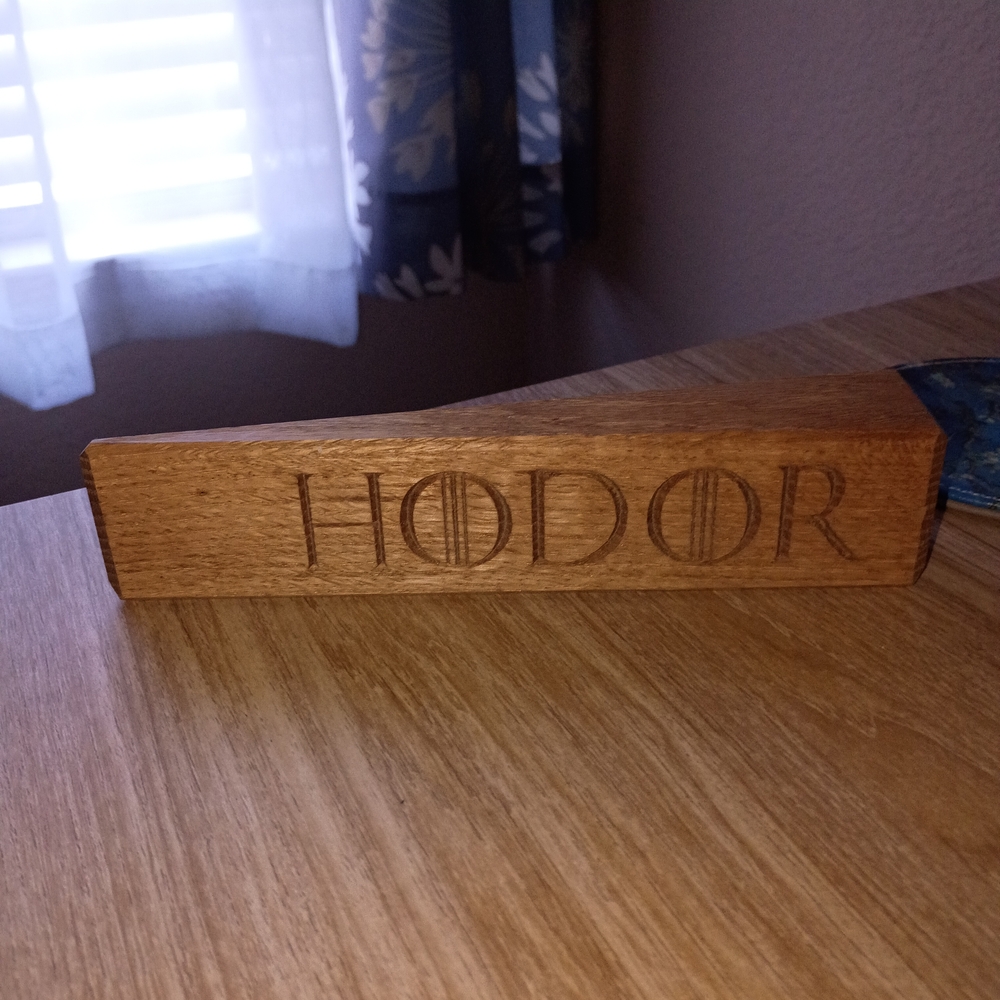 Wooden Hodor Doorstop